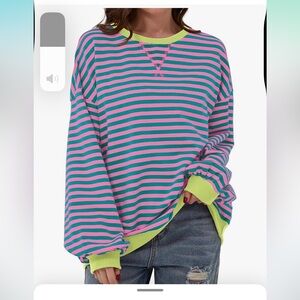 Striped oversized sweatshirt